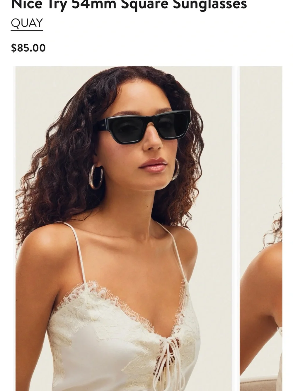 Quay Australia Black Nice Tray Sunglasses with Dark Lenses